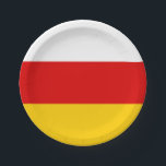South Ossetia Flag Pappteller<br><div class="desc">Patriotic flag of South Ossetia.</div>
