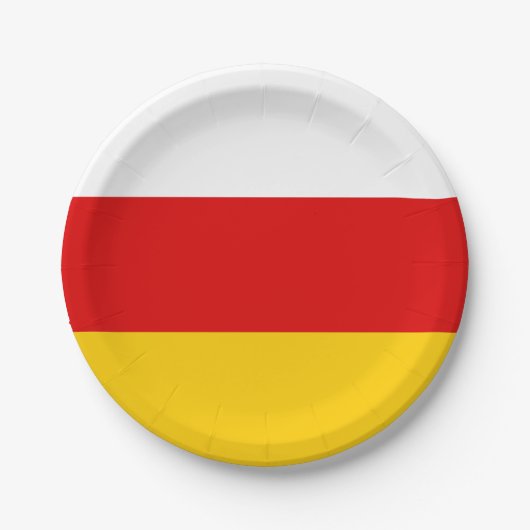South Ossetia Flag Pappteller (Vorderseite)