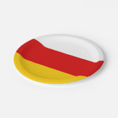 South Ossetia Flag Pappteller (Schrägansicht)