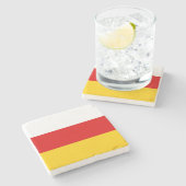 South Ossetia Flag Steinuntersetzer (Seitenansicht)