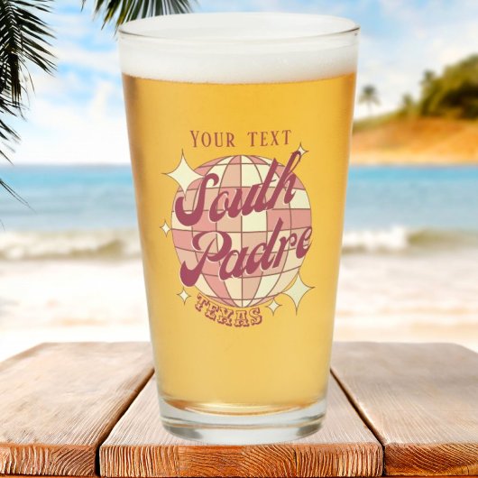 South Padre Insel texas Ferien Bier Glas