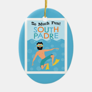 South Padre Island Fun Hipster Keramik Ornament