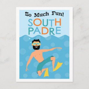 South Padre Island Fun Hipster Travel Postkarte