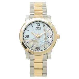 South Padre Island Nautic Chart Watch Armbanduhr