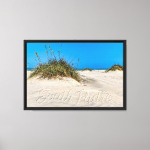 South Padre Island Sand Dunes mit Grafik Leinwanddruck