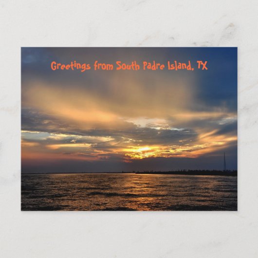 South Padre Island, Sunset, Postcard Postkarte (Vorderseite)