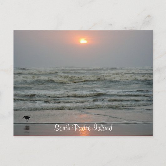 South Padre Island Texas Sunrise Post Card Postkarte (Vorderseite)