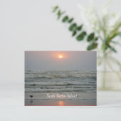 South Padre Island Texas Sunrise Post Card Postkarte (Stehend Vorderseite)
