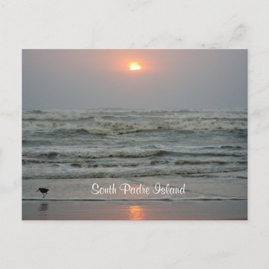 South Padre Island Texas Sunrise Post Card Postkarte (Vorderseite)