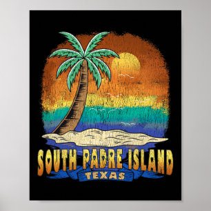 South Padre Island Texas Vintag bekümmert Souven Poster