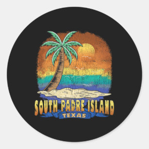 South Padre Island Texas Vintag bekümmert Souven Runder Aufkleber
