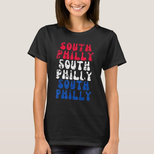 South Philly City of Brotherly Liebe Patriotic Phi T-Shirt (Vorderseite)