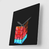 ~South Pointe Tower~ SÜDPOINTE TOWER, KUNDENZÄHLEN Quadratische Wanduhr (Winkel)