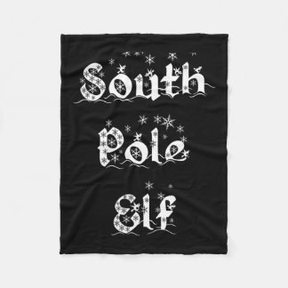 South Pole Elf Funny Novelle Weihnachten Schneeflo Fleecedecke