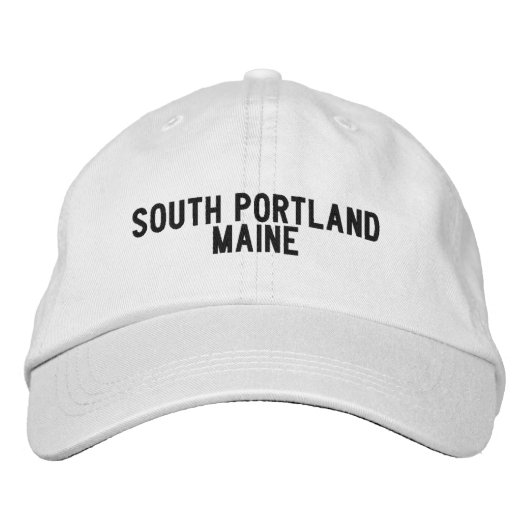South Portland Maine Hat Bestickte Baseballkappe (Vorderseite)