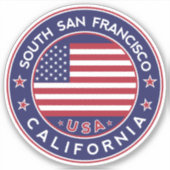 South San Francisco Aufkleber (Vorderseite)