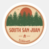 South San Juan Wilderness Colorado Runder Aufkleber (Vorderseite)