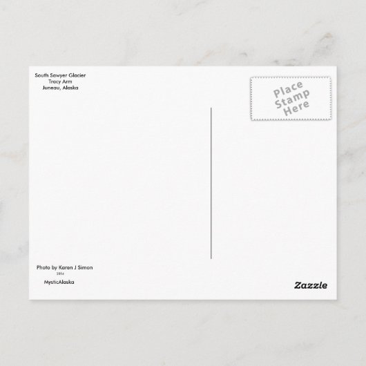 South Sawyer Glacier Post Card Postkarte (Rückseite)