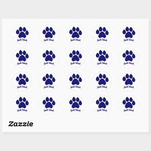South School Paw Sticker (Blatt)