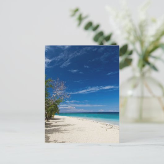 South Sea Island Beach, Fidschi Postkarte (Stehend Vorderseite)