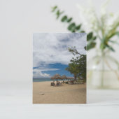 South Sea Island Beach, Fidschi Postkarte (Stehend Vorderseite)