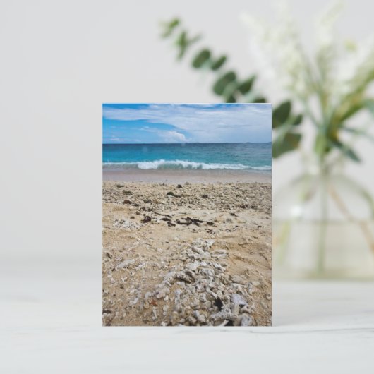 South Sea Island Beach, Fidschi Postkarte (Stehend Vorderseite)