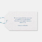 South Shore Massachusetts Karte Elegant Wedding Geschenkanhänger (Rückseite Horizontal)