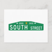 South Street, Philadelphia, PA Street Sign Postkarte (Vorderseite)