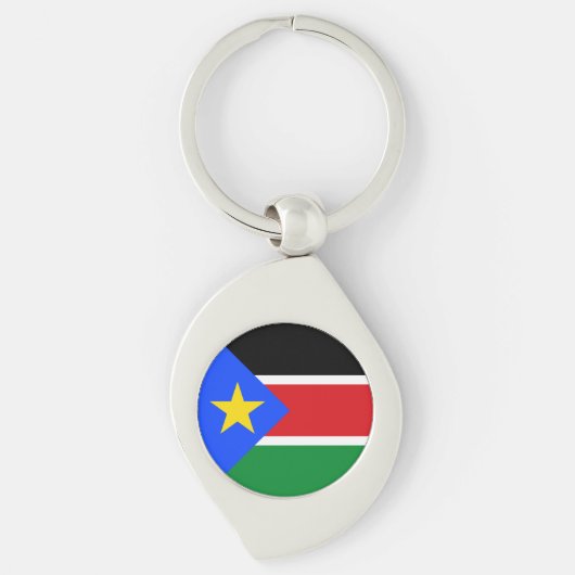 South Sudan Flag Schlüsselanhänger (Vorderseite)
