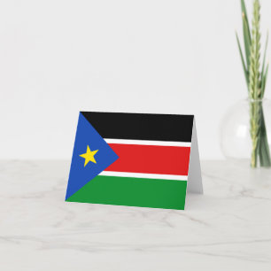 South Sudan Flaggennotecard Karte