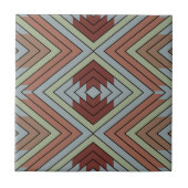 South West American Indian Style Patterned Art Fliese (Vorderseite)