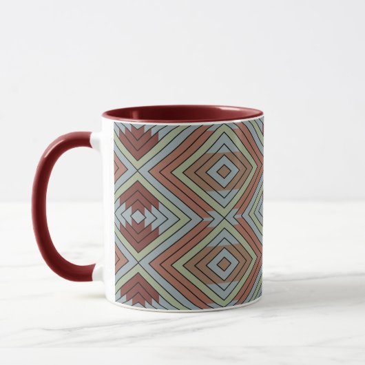 South West American Indian Style Patterned Art Tasse (Links)