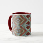 South West American Indian Style Patterned Art Tasse (Vorderseite Links)