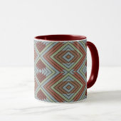 South West American Indian Style Patterned Art Tasse (VorderseiteRechts)