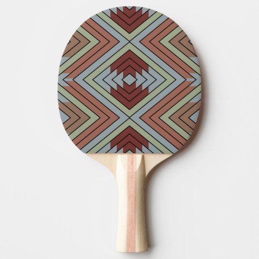 South West American Indian Style Patterned Art Tischtennis Schläger (Vorderseite)