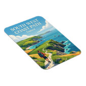 South West Coast Path, Cornwall Abschnitt England Magnet (Rechte Seite)