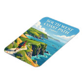 South West Coast Path, Cornwall Abschnitt England Magnet (Linke Seite)