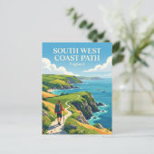 South West Coast Path, Cornwall Abschnitt England Postkarte (Stehend Vorderseite)