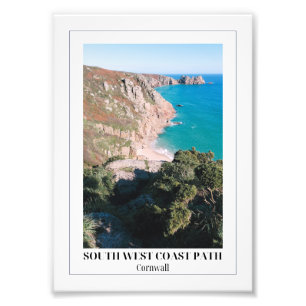 South West Coast Path, Porthcurno, Cornwall Fotodruck