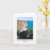 South West Coast Path, Porthcurno, Cornwall Karte (Gelbe Blume)