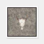 South-West Rustic Ranch Skull Brown Spritzer Serviette (Vorderseite)