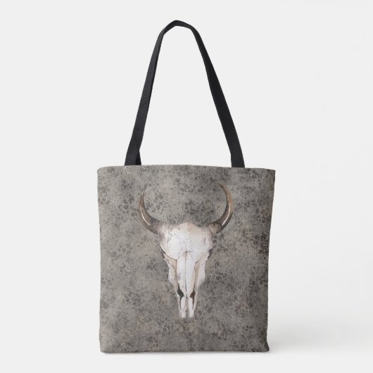 South-West Rustic Ranch Skull Brown Spritzer Tasche (Rückseite)