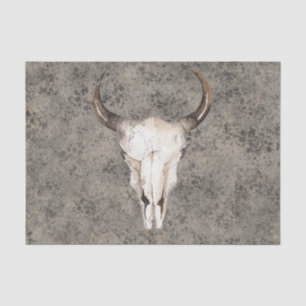 South-West Rustic Ranch Totenkopf Braun Sprenkel Seidenpapier