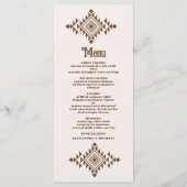 South Western Country Ranch Western Wedding Menükarte (Vorderseite)