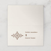 South Western Country Ranch Western Wedding Platzkarte (Außenseite Aufgefaltet)