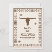 South Western Country Ranch Western Wedding Save The Date (Vorderseite)