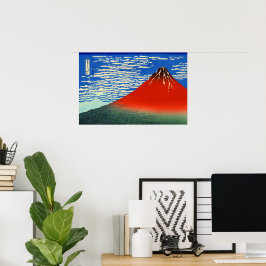 South Wind, Clear Sky Katsushika Hokusai 1830 Poster