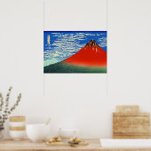 South Wind, Clear Sky Katsushika Hokusai 1830 Poster (Küche)