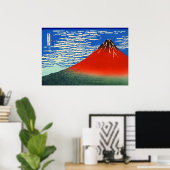 South Wind, Clear Sky Katsushika Hokusai 1830 Poster (Heimbüro)