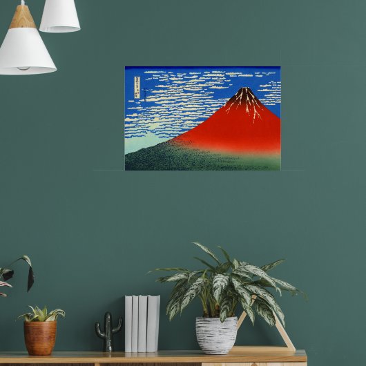 South Wind, Clear Sky Katsushika Hokusai 1830 Poster (Wohnzimmer 1)